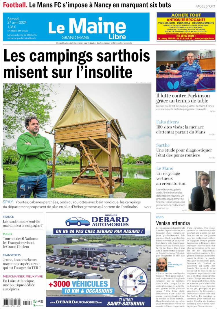 Portada de Le Maine Libre (Francia)