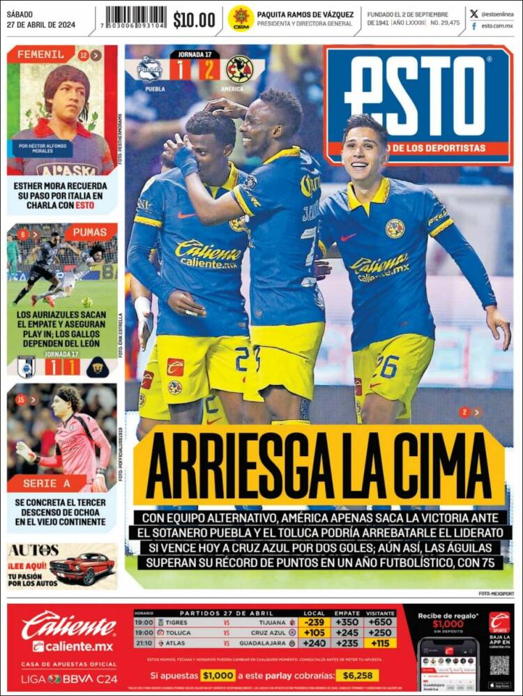 Portada de Esto (M&eacute;xico)