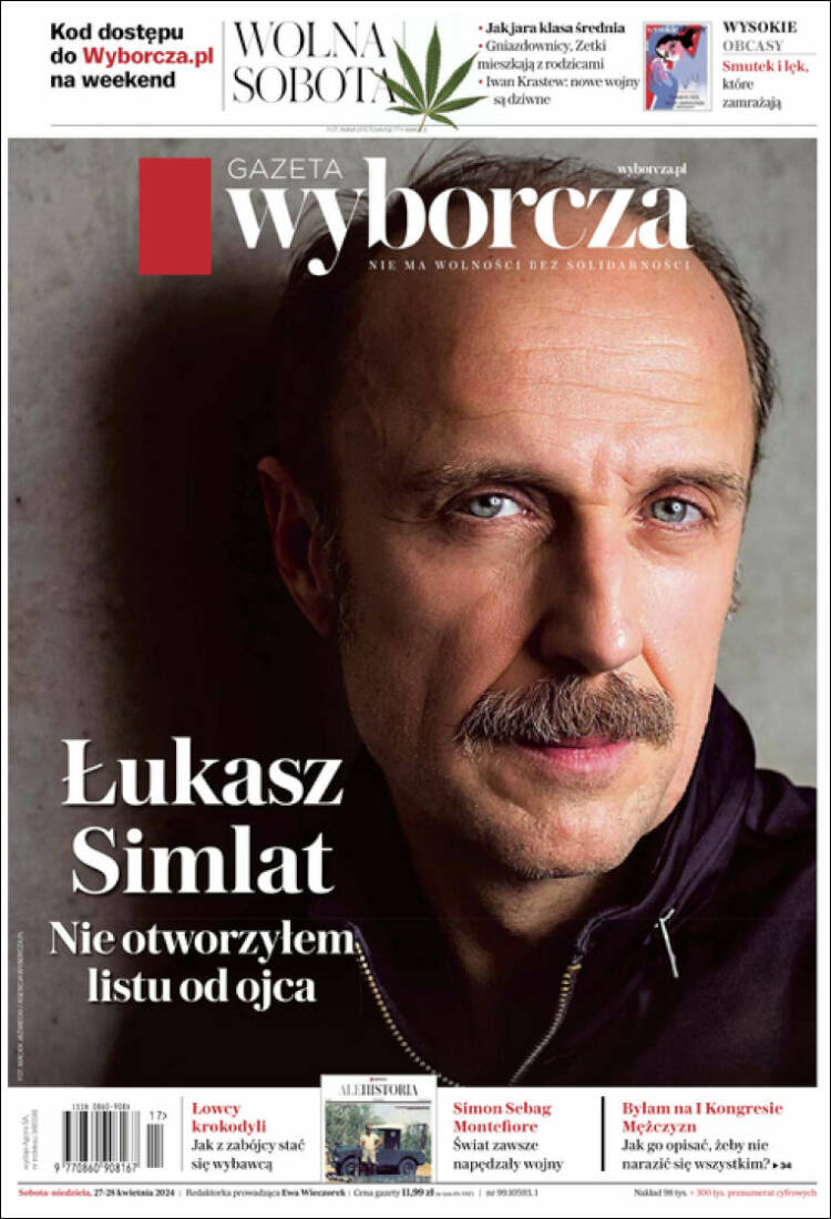 Portada de Gazeta Wyborcza (Polonia)