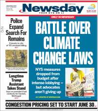 Portada de Newsday (USA)