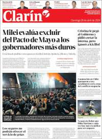 Portada de Clarín (Argentina)