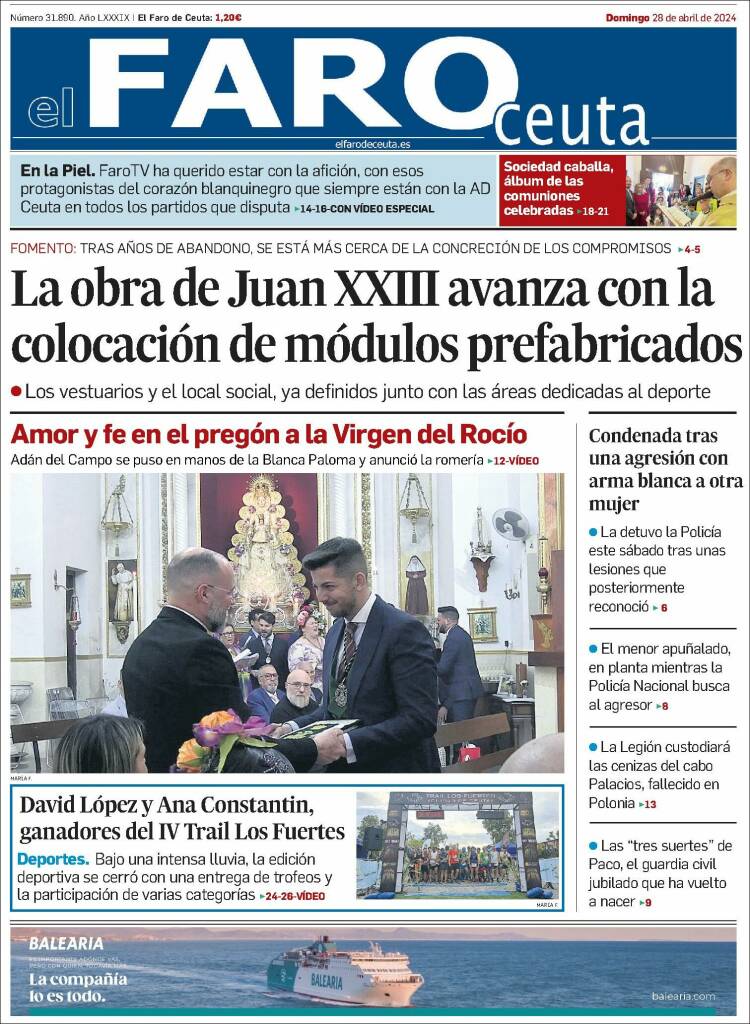 Portada de El Faro de Ceuta (España)