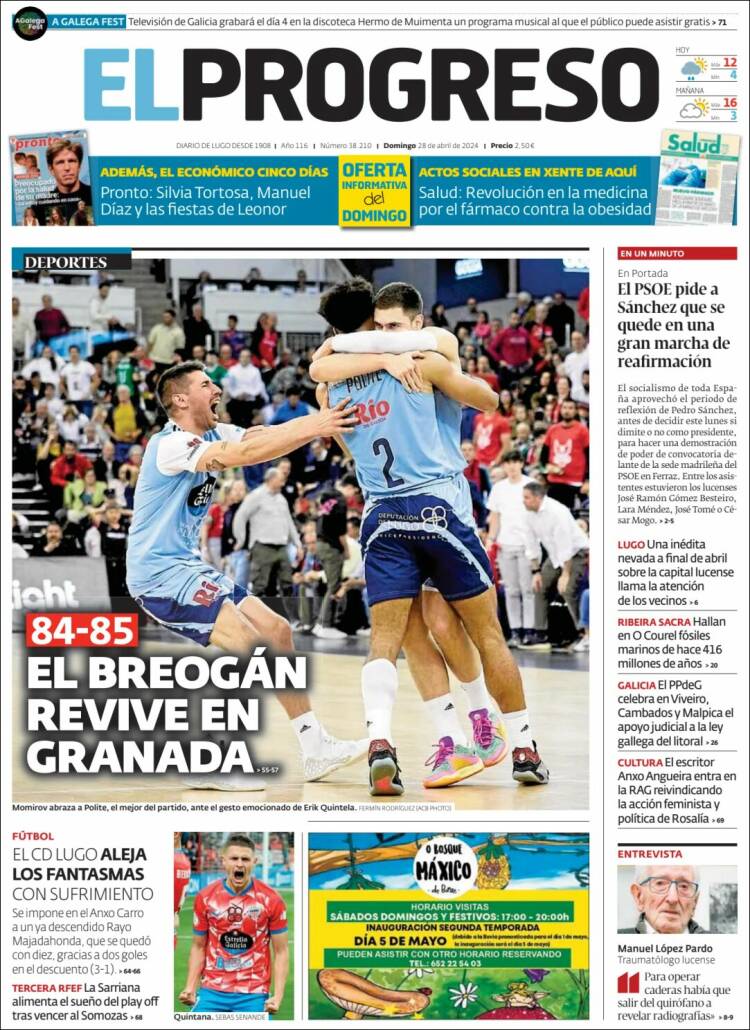 Portada de El Progreso (España)