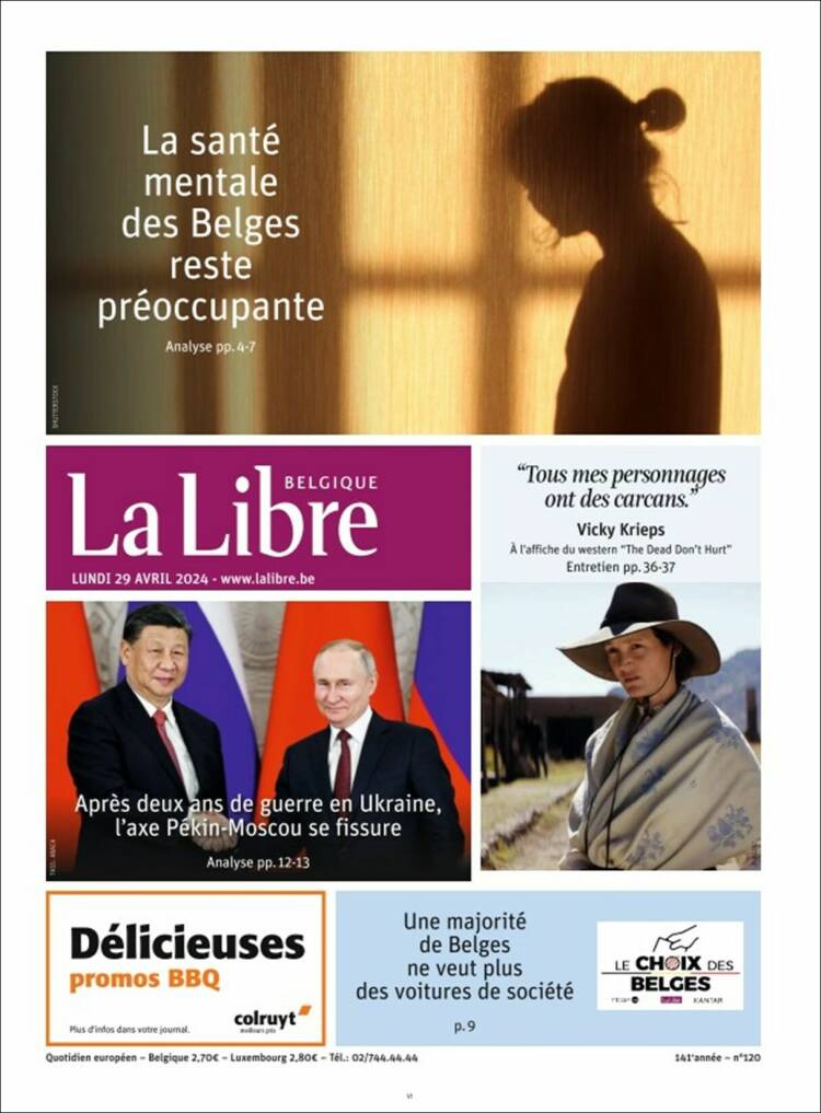 Portada de La Libre.be (Belgique)