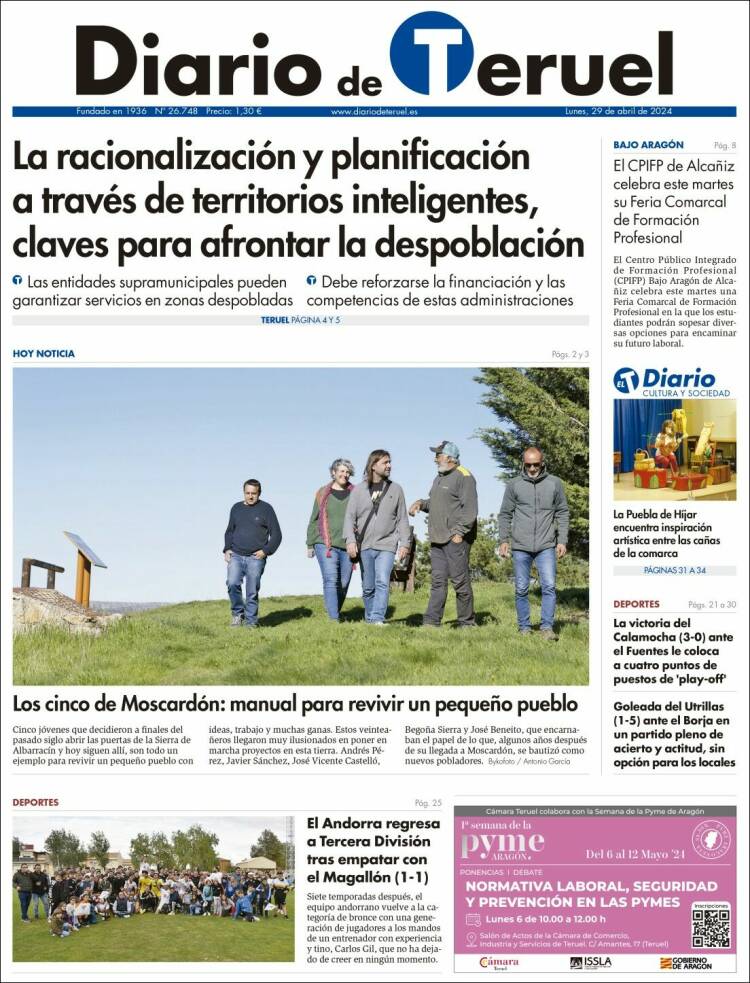 Portada de Diario de Teruel (Espagne)