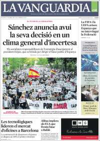 Portada de La Vanguardia (España)