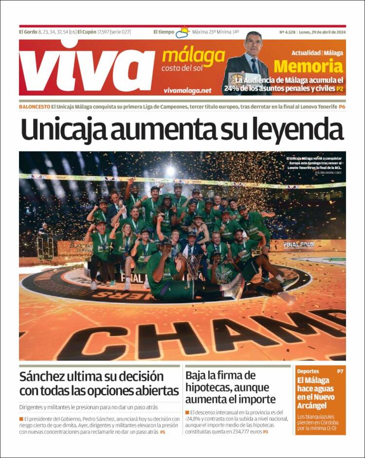 Portada de Viva Málaga (España)