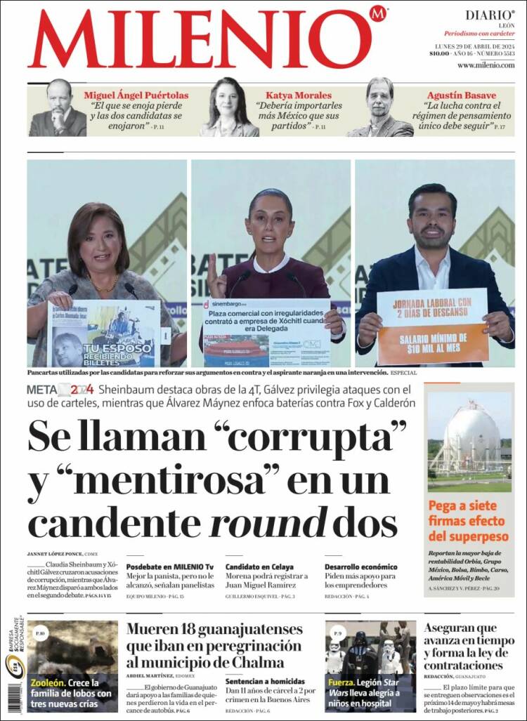 Portada de Milenio de León (M&eacute;xico)