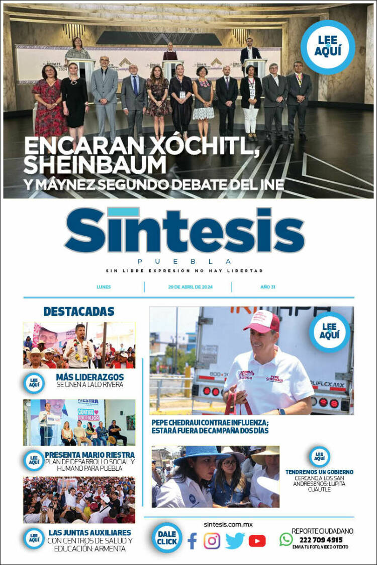 Portada de Síntesis - Puebla (M&eacute;xico)