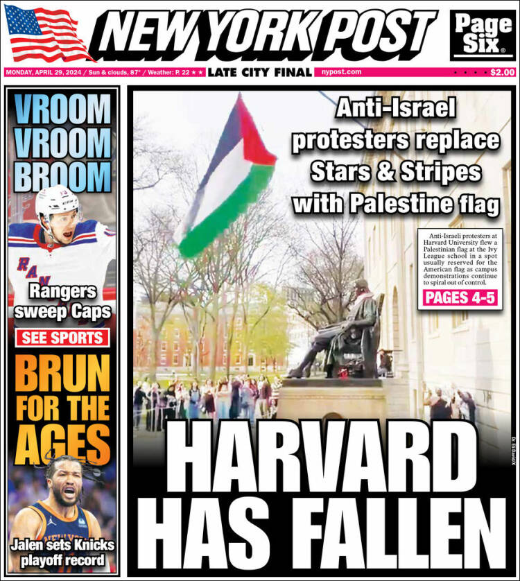 Portada de New York Post (USA)