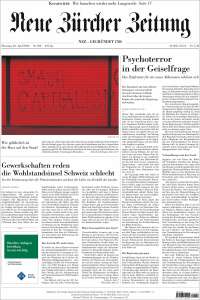 Portada de Neue Zürcher Zeitung (Switzerland)