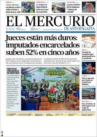 Portada de El Mercurio de Antofagasta (Chile)