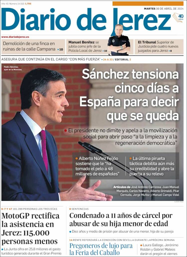 Portada de Diario de Jerez (España)