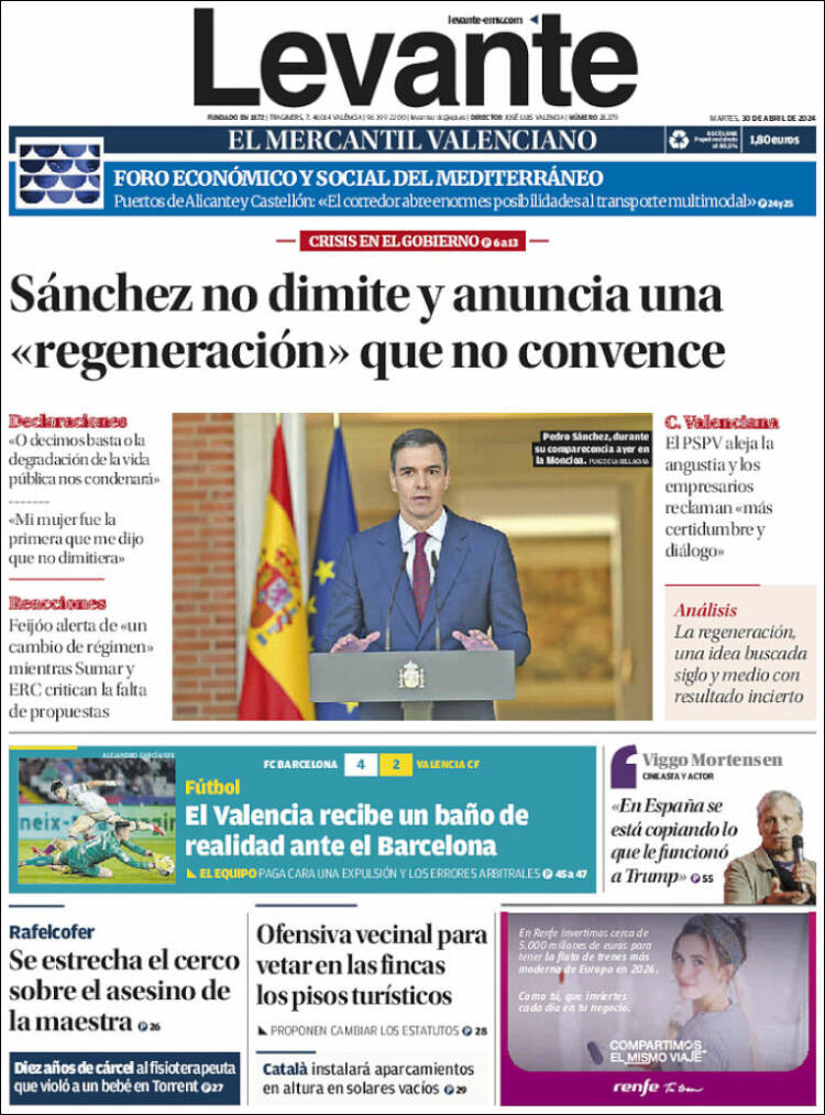 Portada de Levante (España)