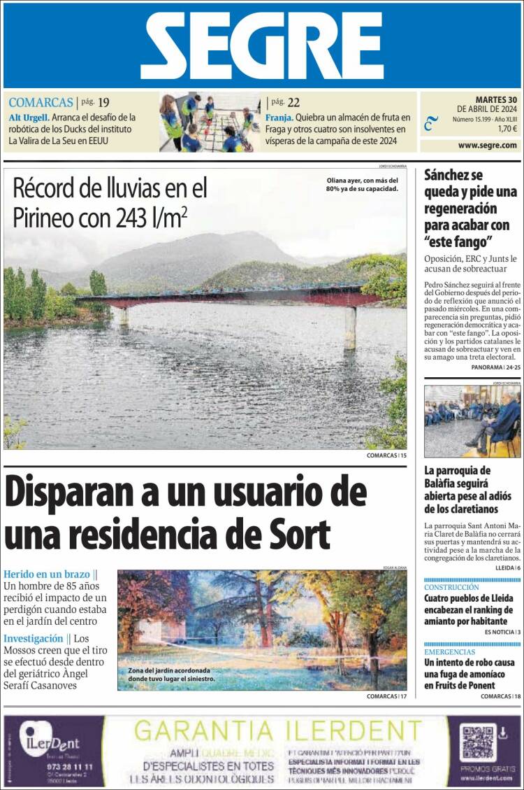 Portada de Segre  (España)