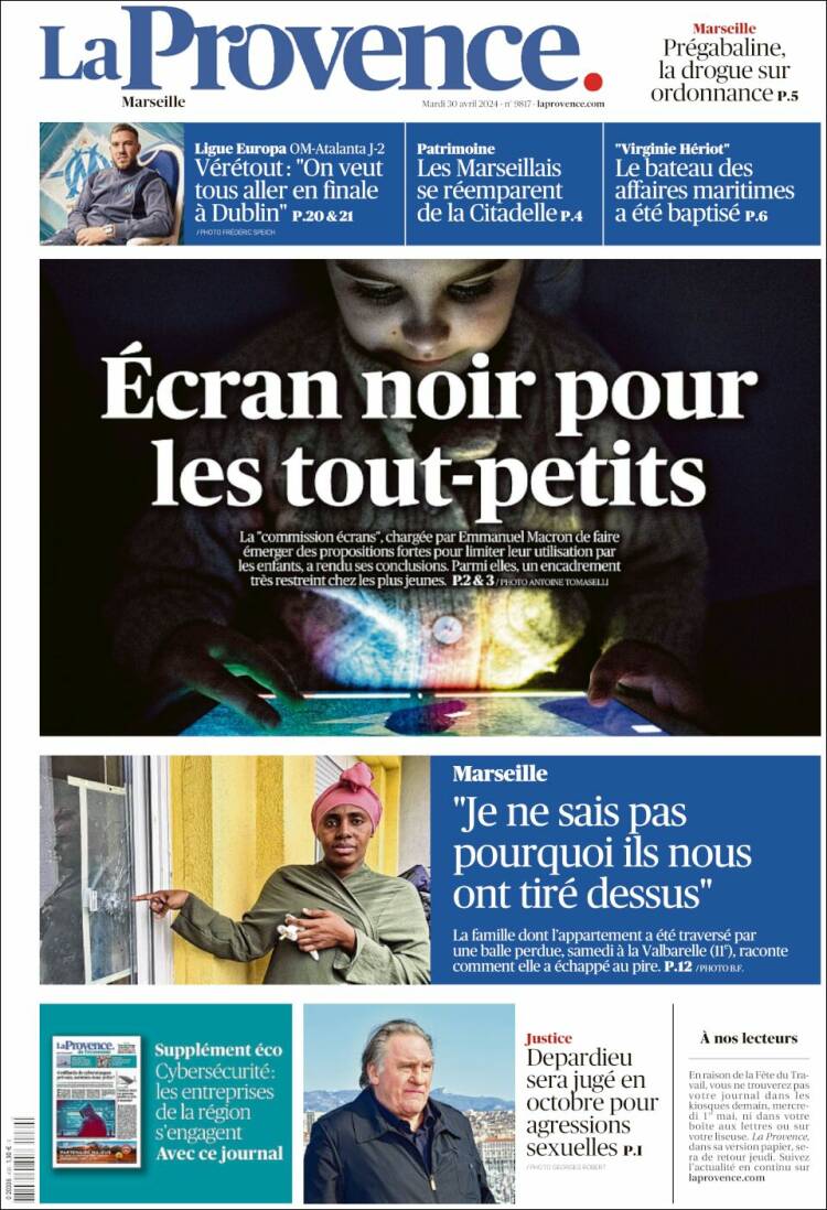 Portada de La Provence (Francia)
