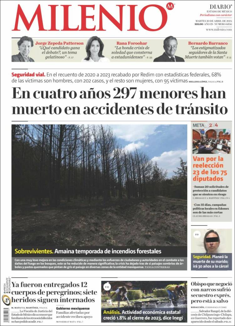 Portada de Milenio - Estado de México (M&eacute;xico)