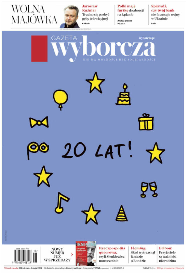 Portada de Gazeta Wyborcza (Polonia)