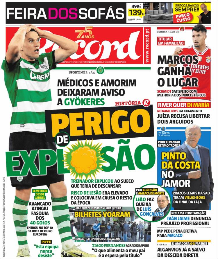 Portada de Record (Portugal)