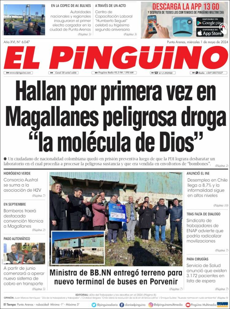 Portada de El Pingüino (Chile)