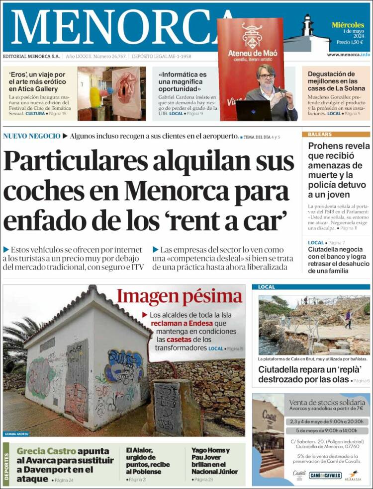 Portada de Menorca - Diario Insular (España)