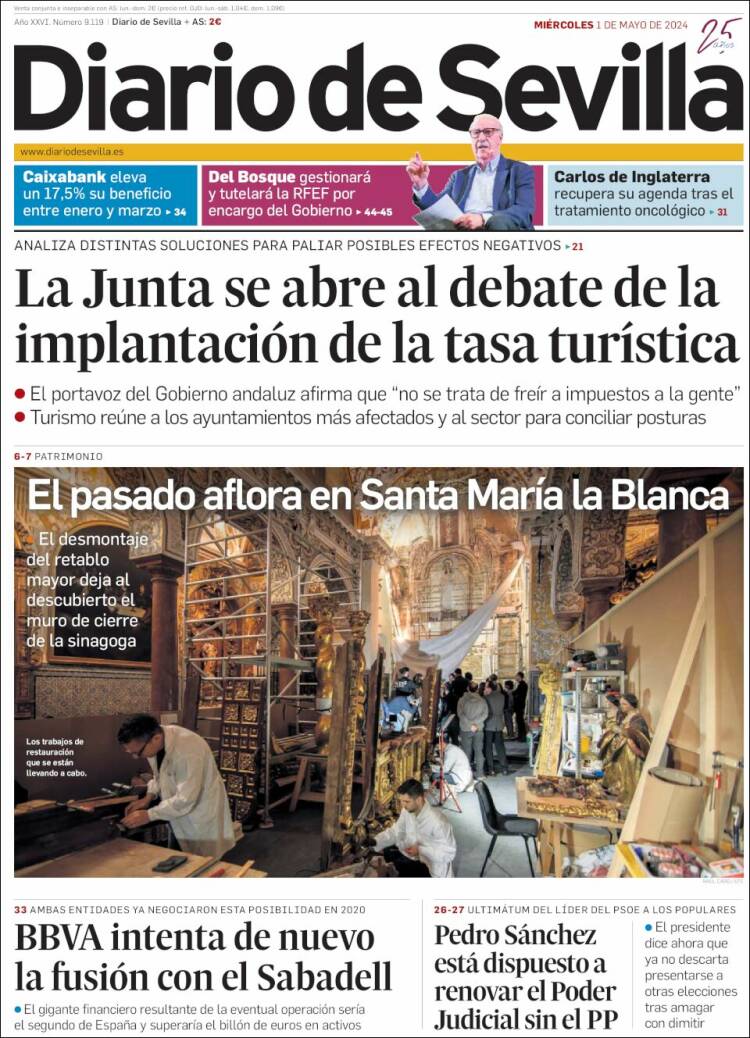 Portada de Diario de Sevilla (España)