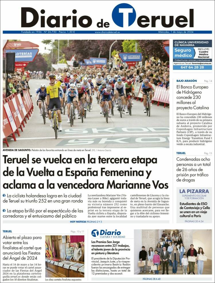 Portada de Diario de Teruel (España)