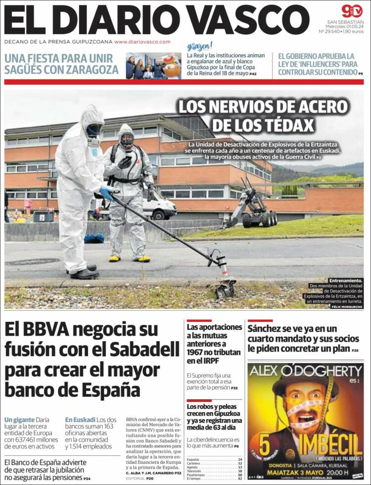 Portada de Diario Vasco (España)