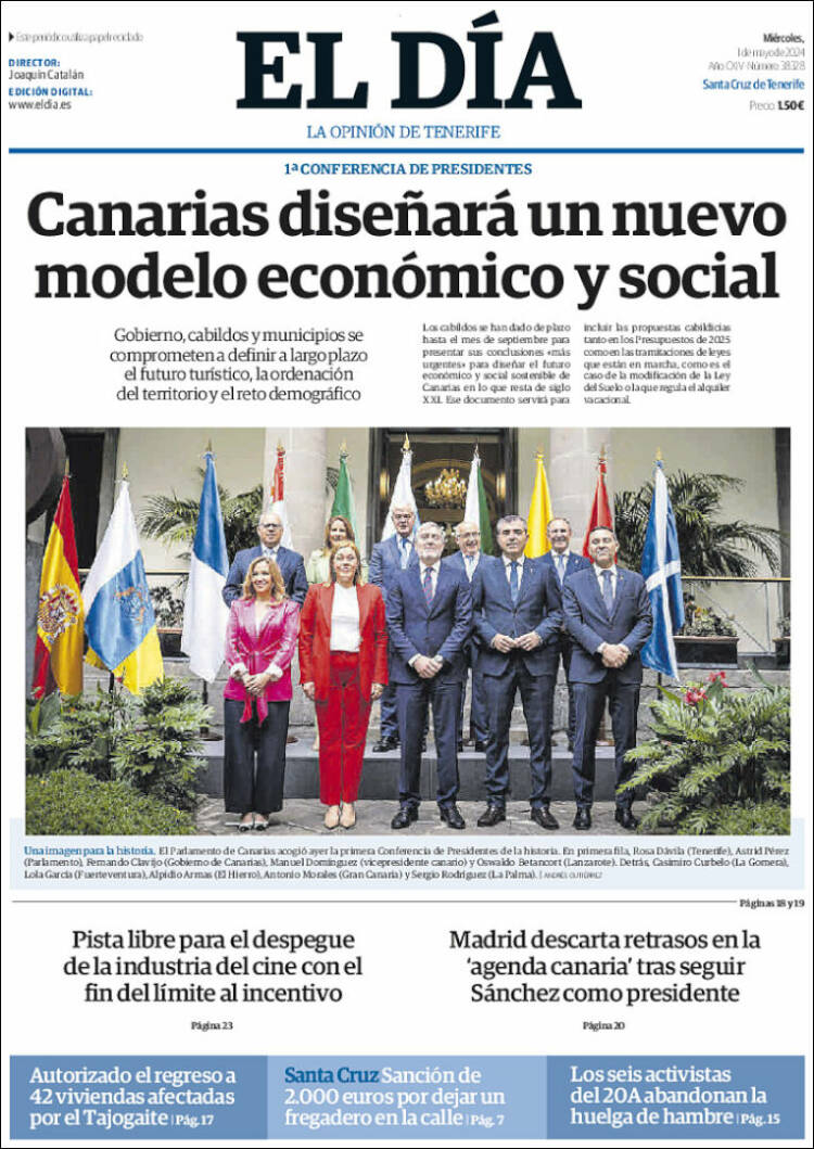 Portada de El Día (España)