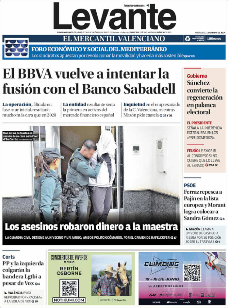 Portada de Levante (España)