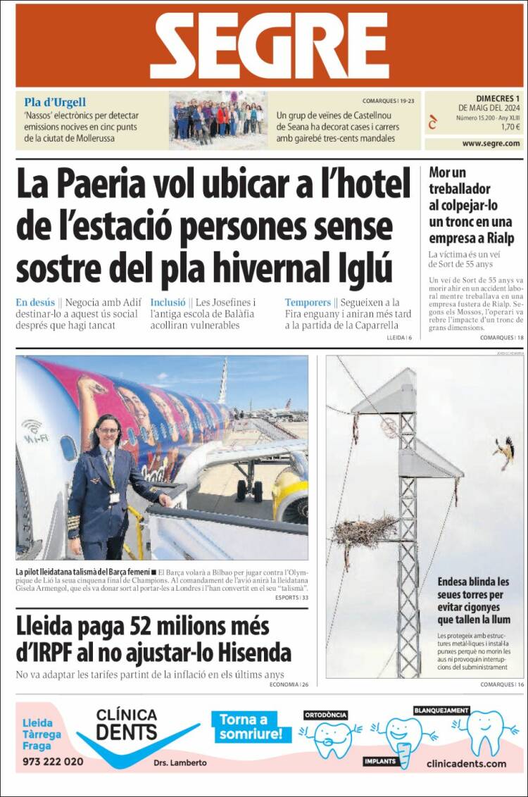 Portada de Segre (España)