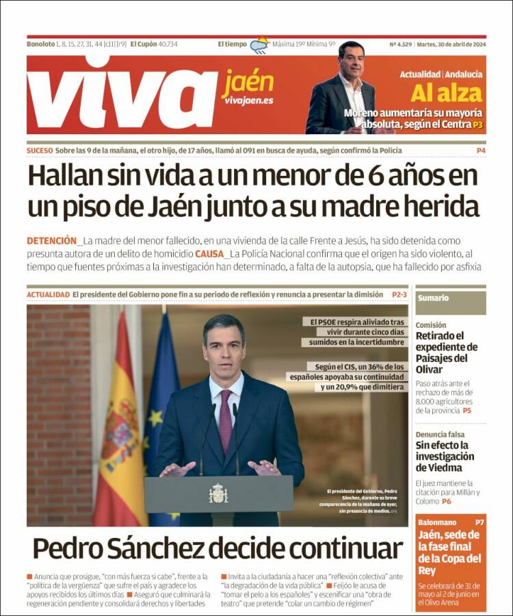 Portada de Viva Jaén (España)
