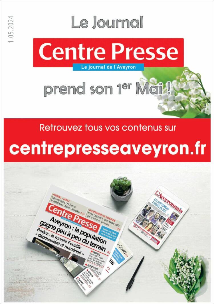 Portada de Centre Presse (Francia)