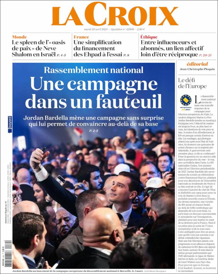 Portada de La Croix (Francia)