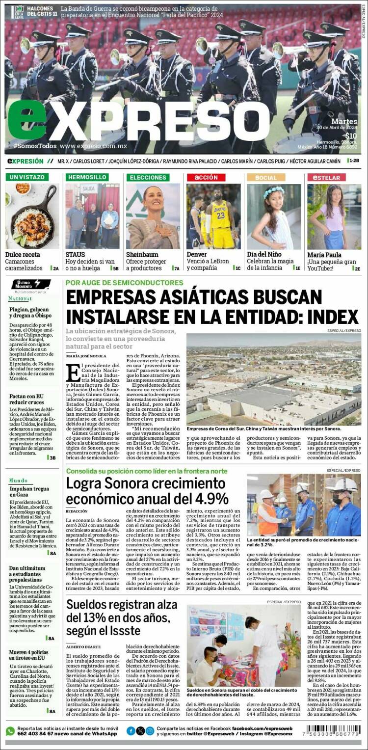 Portada de Expreso (México)