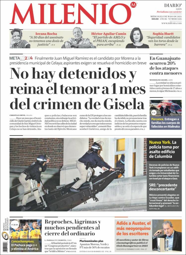 Portada de Milenio de León (Mexico)