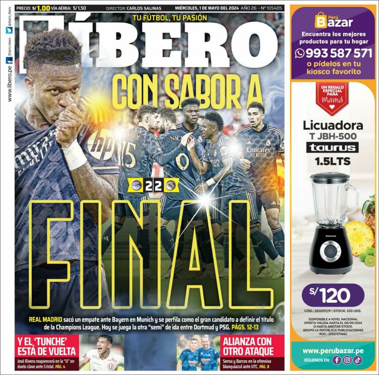 Portada de Líbero (Per&uacute;)