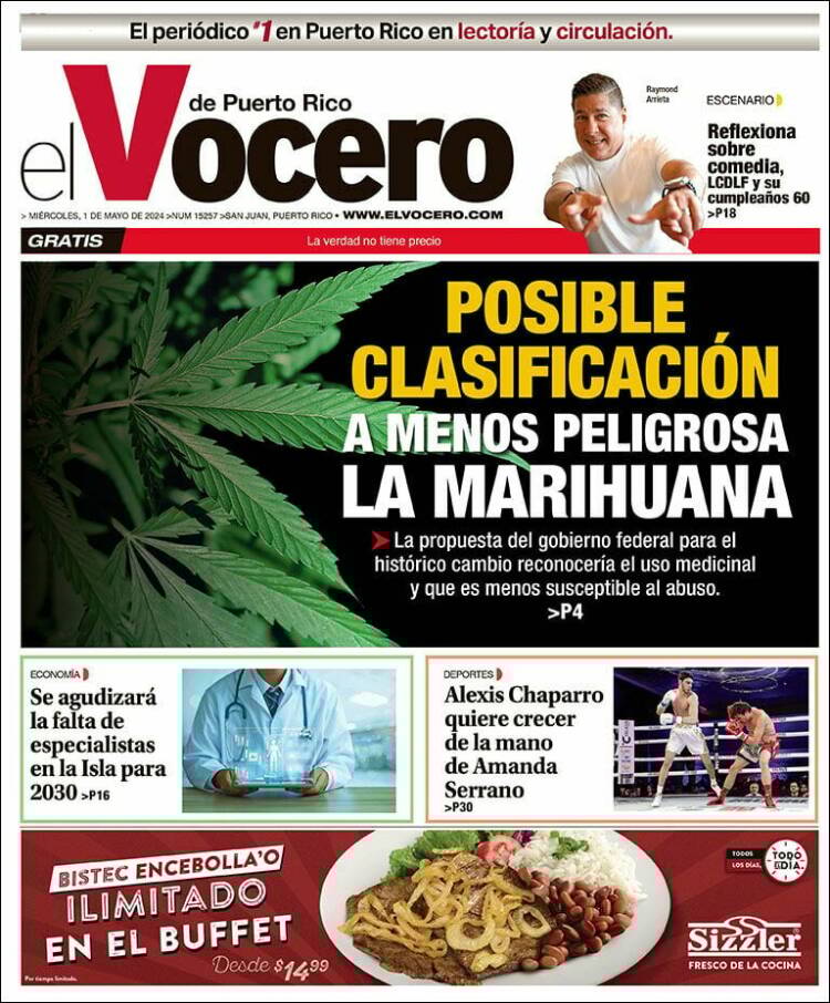 Portada de Vocero (Puerto Rico)