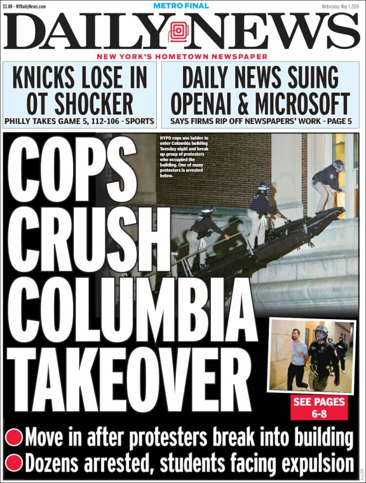 Portada de Daily News - New York (USA)