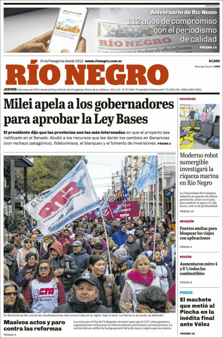 Portada de Rio Negro (Argentina)