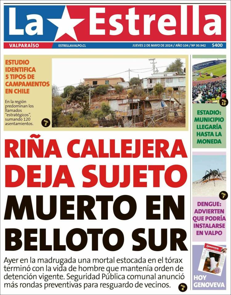 Portada de Estrella de Valparaiso (Chile)