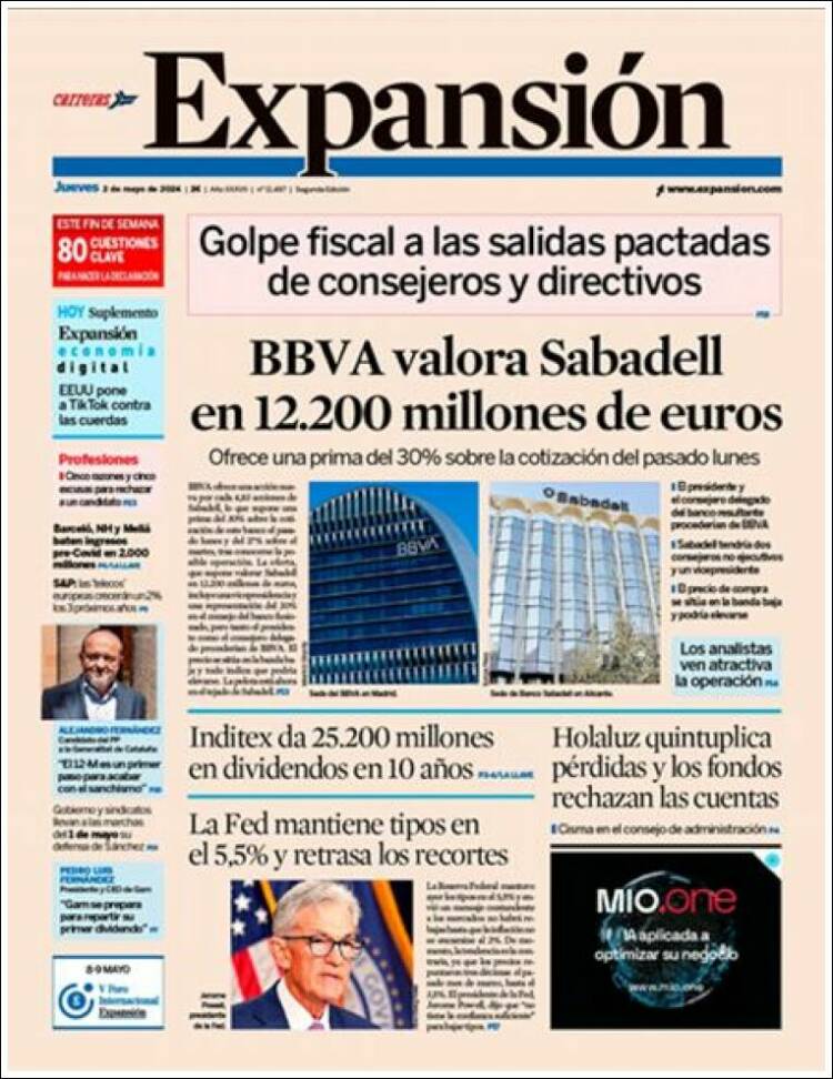 Portada de Expansión (Espa&ntilde;a)