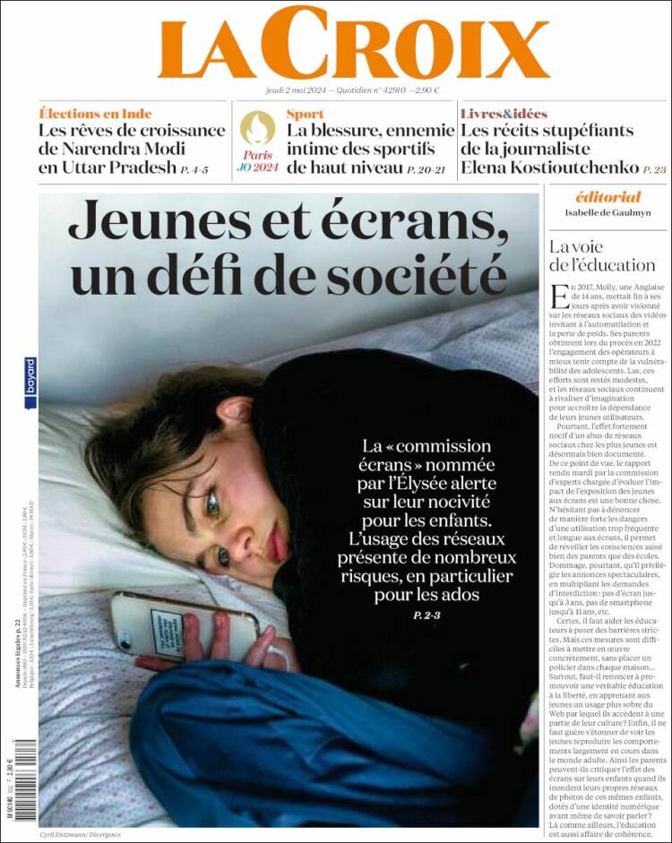 Portada de La Croix (Francia)