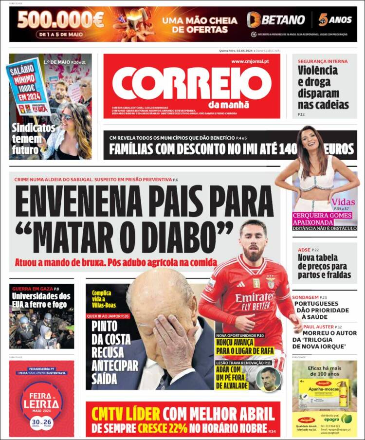 Portada de Correio da Manhã (Portugal)