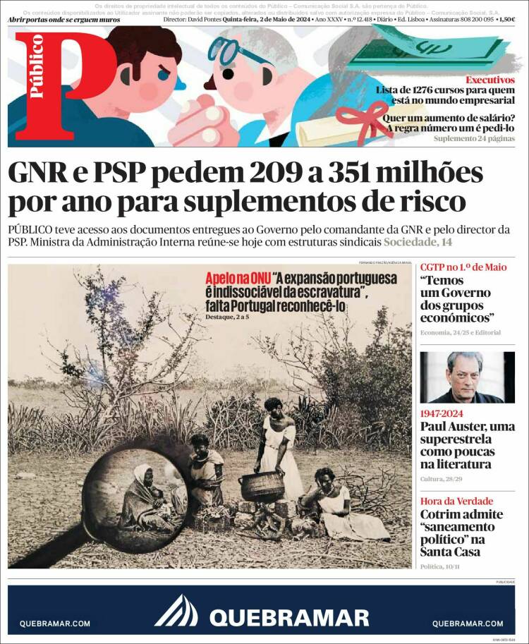 Portada de Público (Portugal)