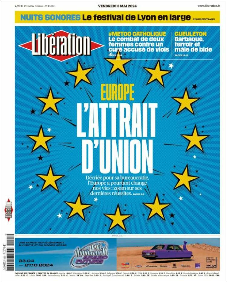 Portada de Libération (Francia)