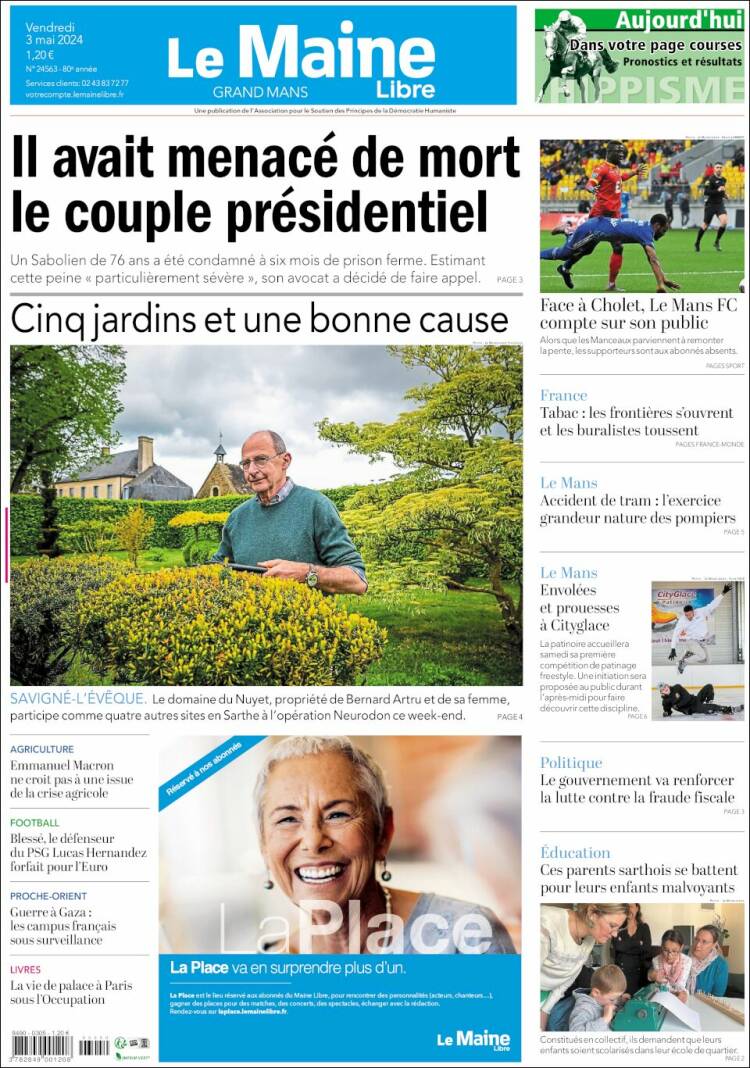 Portada de Le Maine Libre (Francia)
