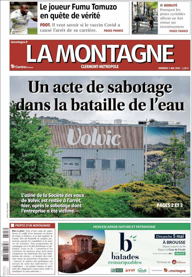 Portada de La Montagne (Francia)