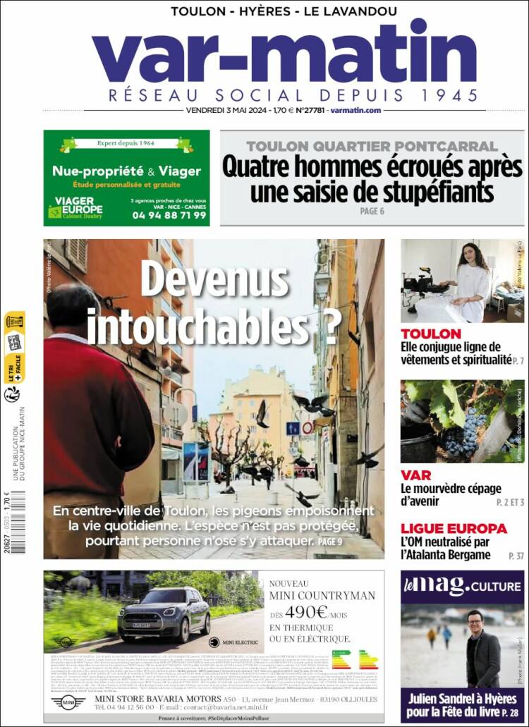 Portada de Var-Matin (Francia)