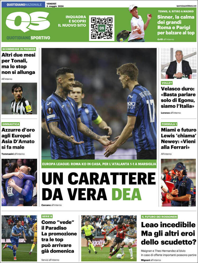 Portada de Quotidiano Sportivo (Italia)